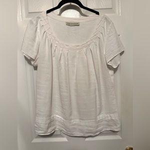 ❤️ BOGO White Linen Short Sleeved Top Size XL